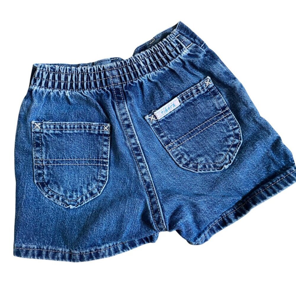Vintage Riders Emboidered Medium Wash Jean Shorts - Picture 3 of 5